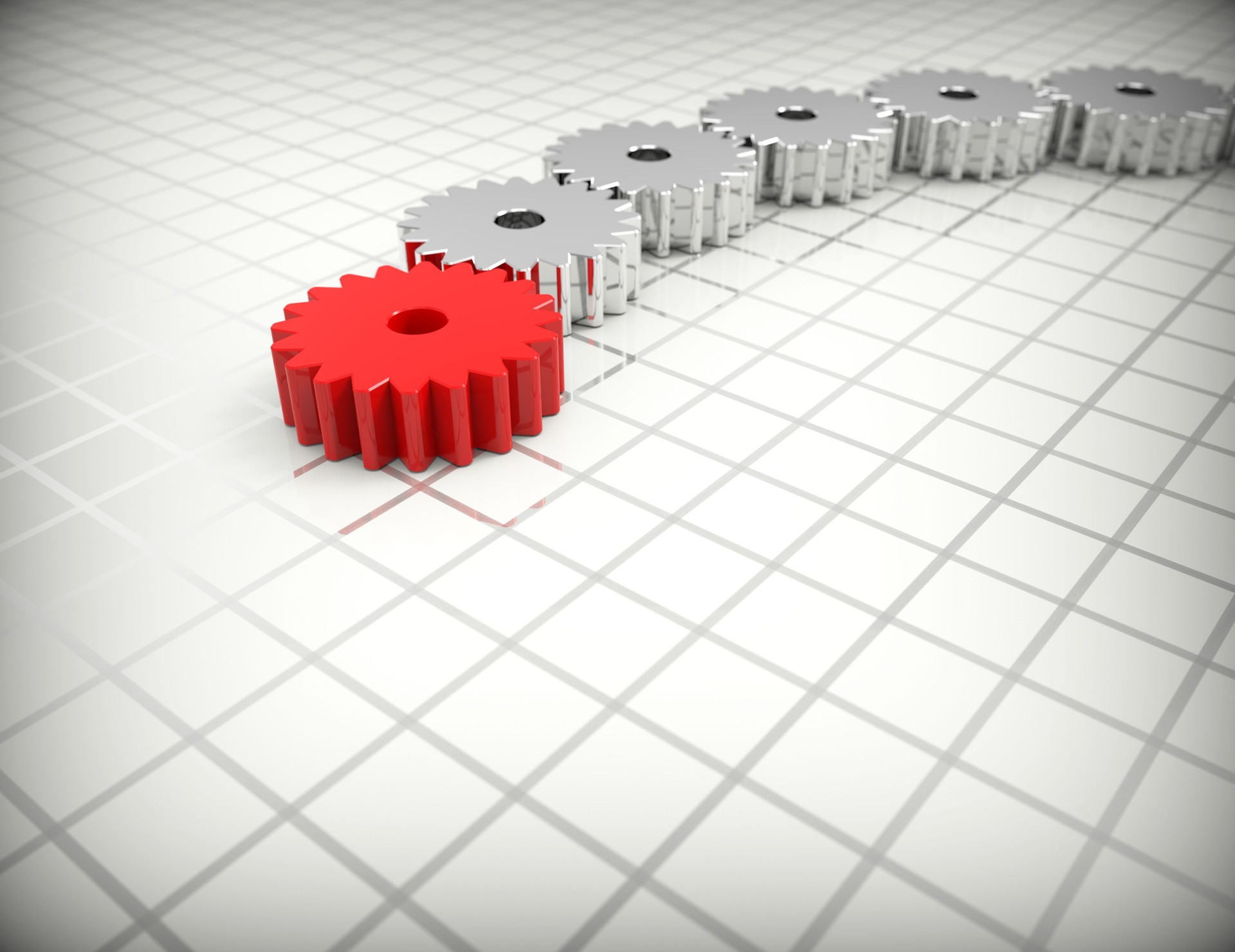 Stand out from the crowd. Abstract gears background